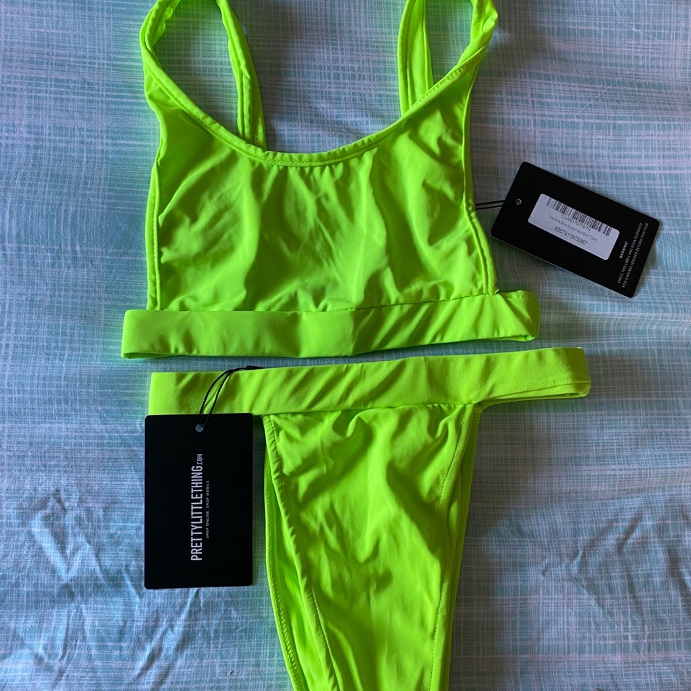 Neon Yellow 2 Piece Swimwear